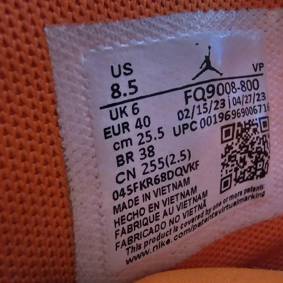 Nike Air Jordan 38 Low WNBA orange Shoes Size 8.5 Women - Picture 6 of 9